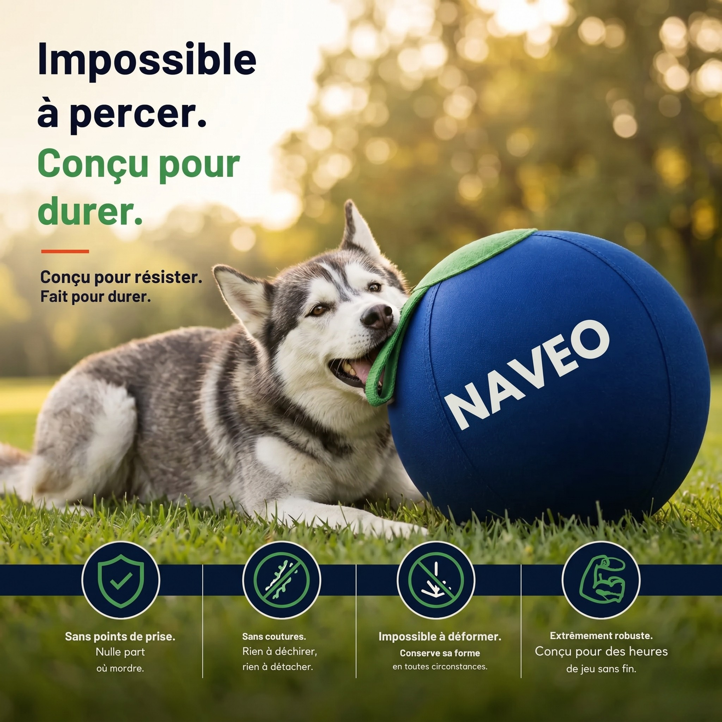 La seule balle qui gagne contre votre chien.